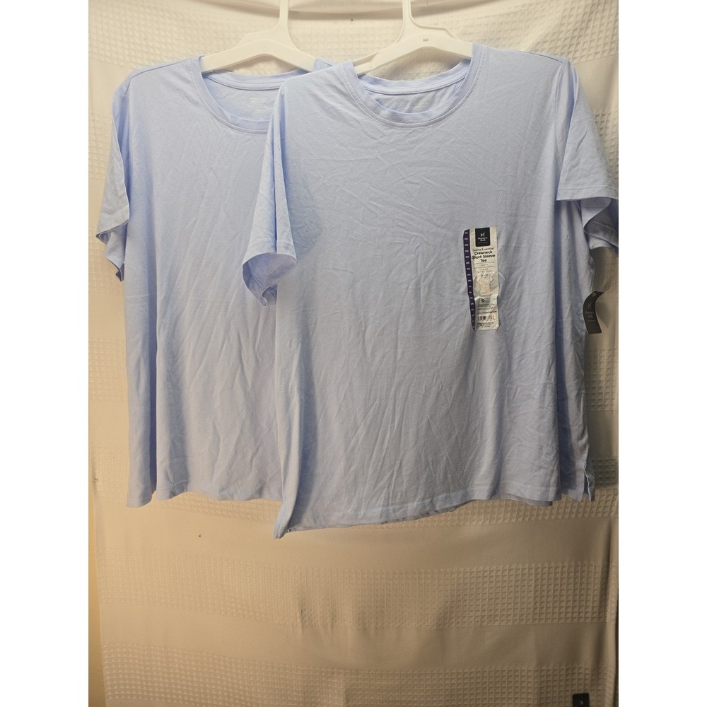 Members Mark Tshirts Women Size XXL 2 Pack Blue Short Sleeve 6193